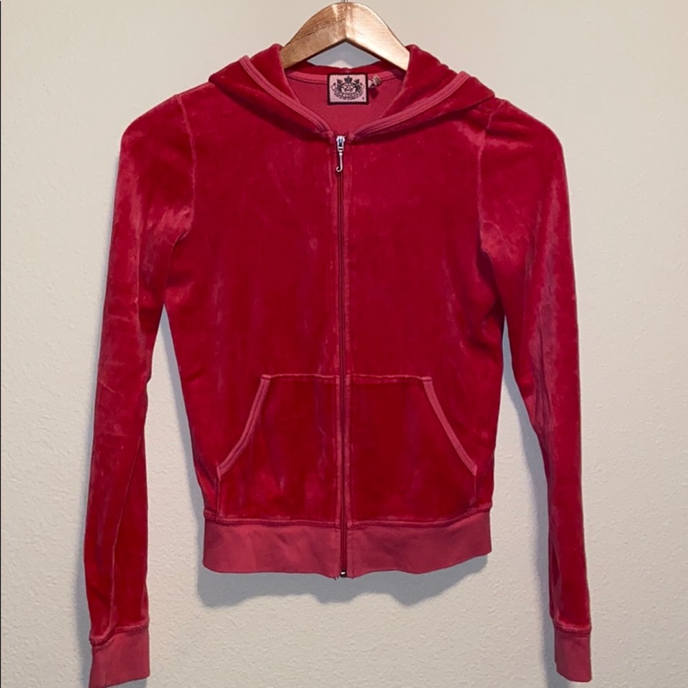 Juicy Couture velour track jacket, bright pink